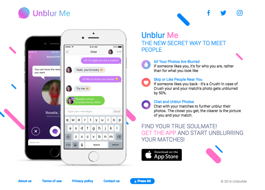 unblur me secret dating app
